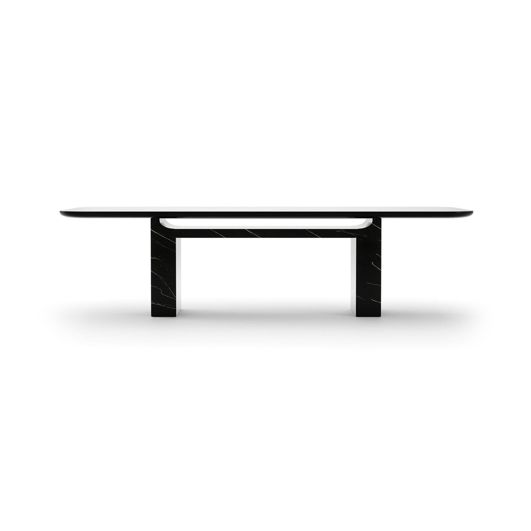 Overlap Rectangle Dining Table Dark