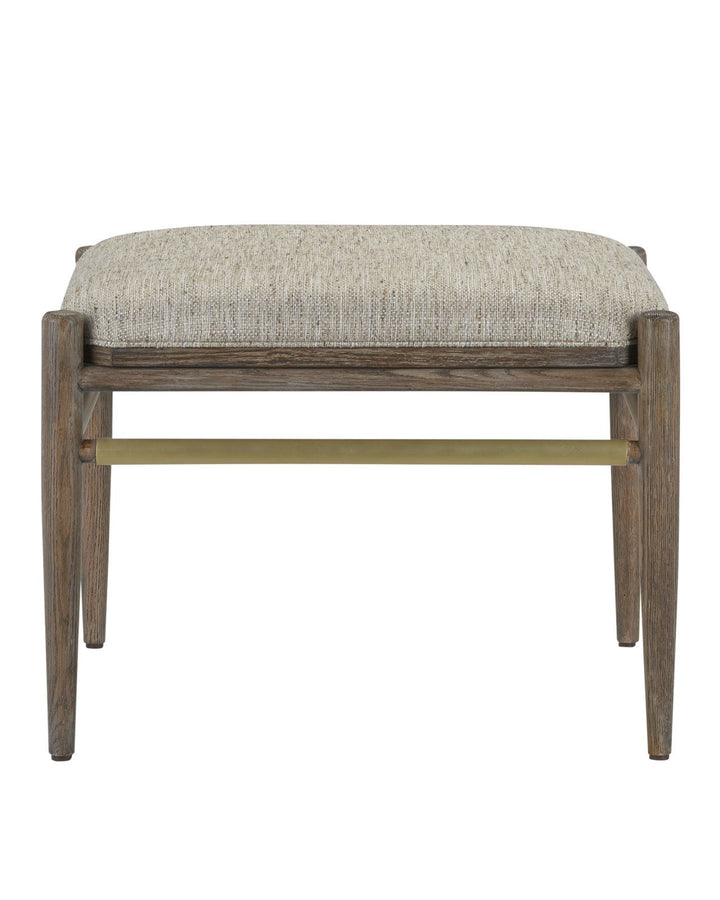 Visby Light Pepper Ottoman, Calcutta Linen