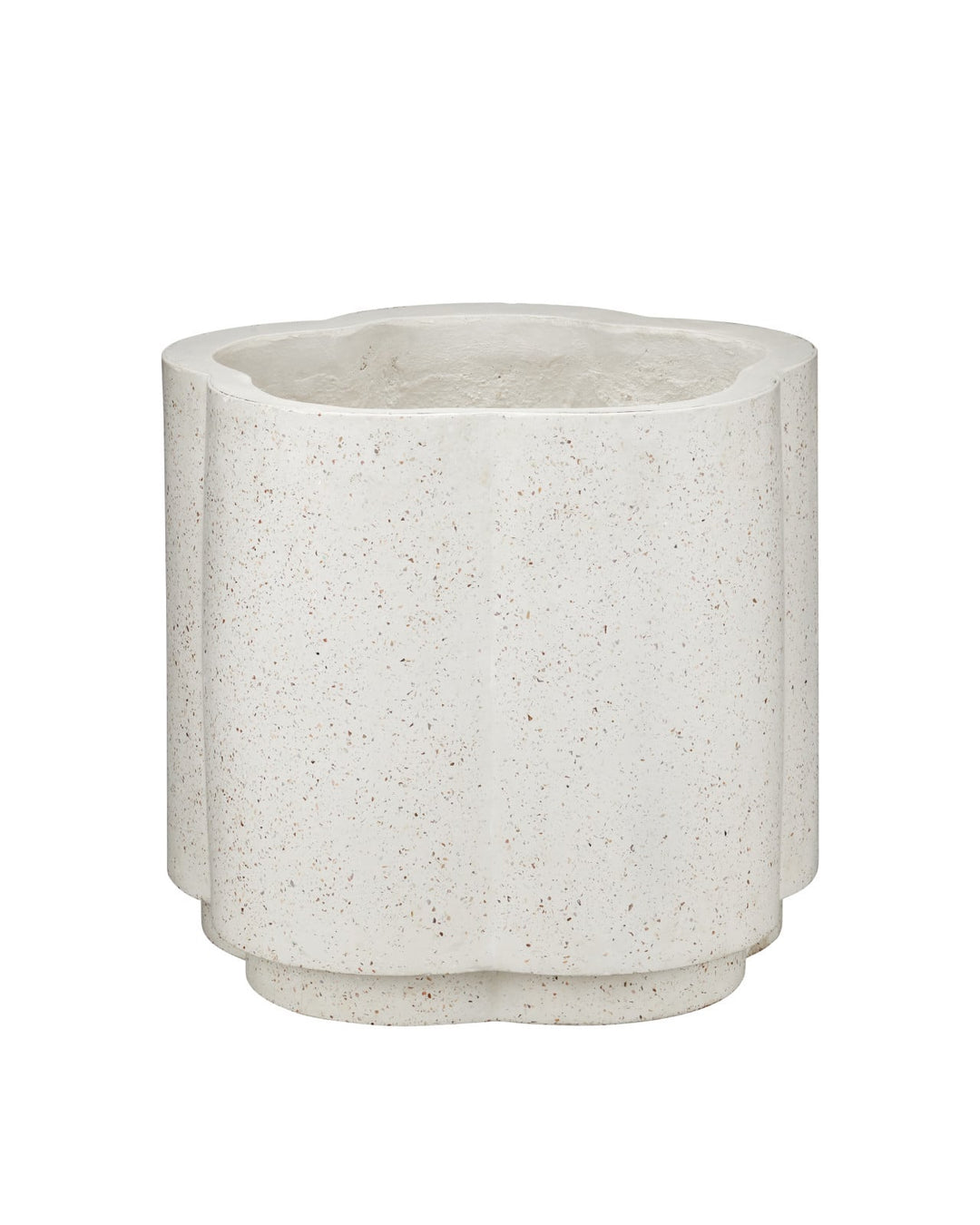 Outdoor Planters Smerlato Ivory Terrazzo Medium Planter