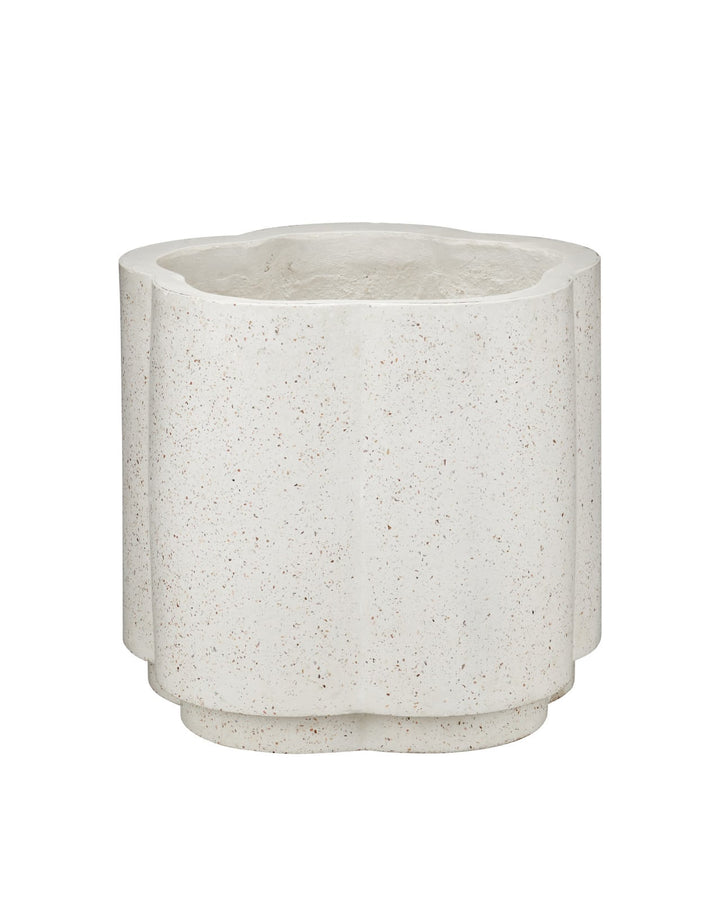 Outdoor Planters Smerlato Ivory Terrazzo Medium Planter