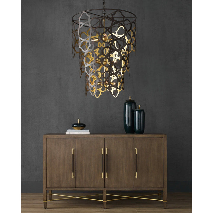 Mauresque Large Bronze & Gold Chandelier