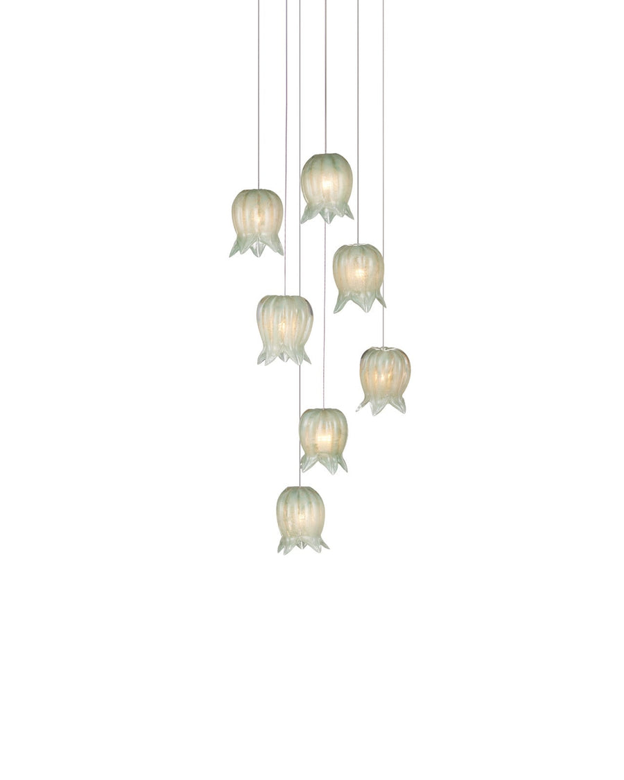 Pendants:Multi Polpo Green 7-Light Round Multi-Drop Pendant
