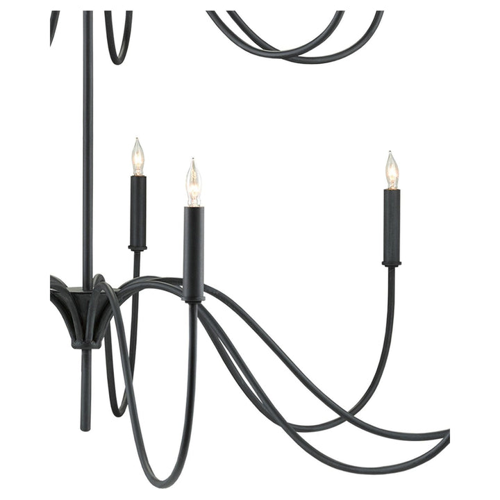 Tirrell Medium Black Chandelier