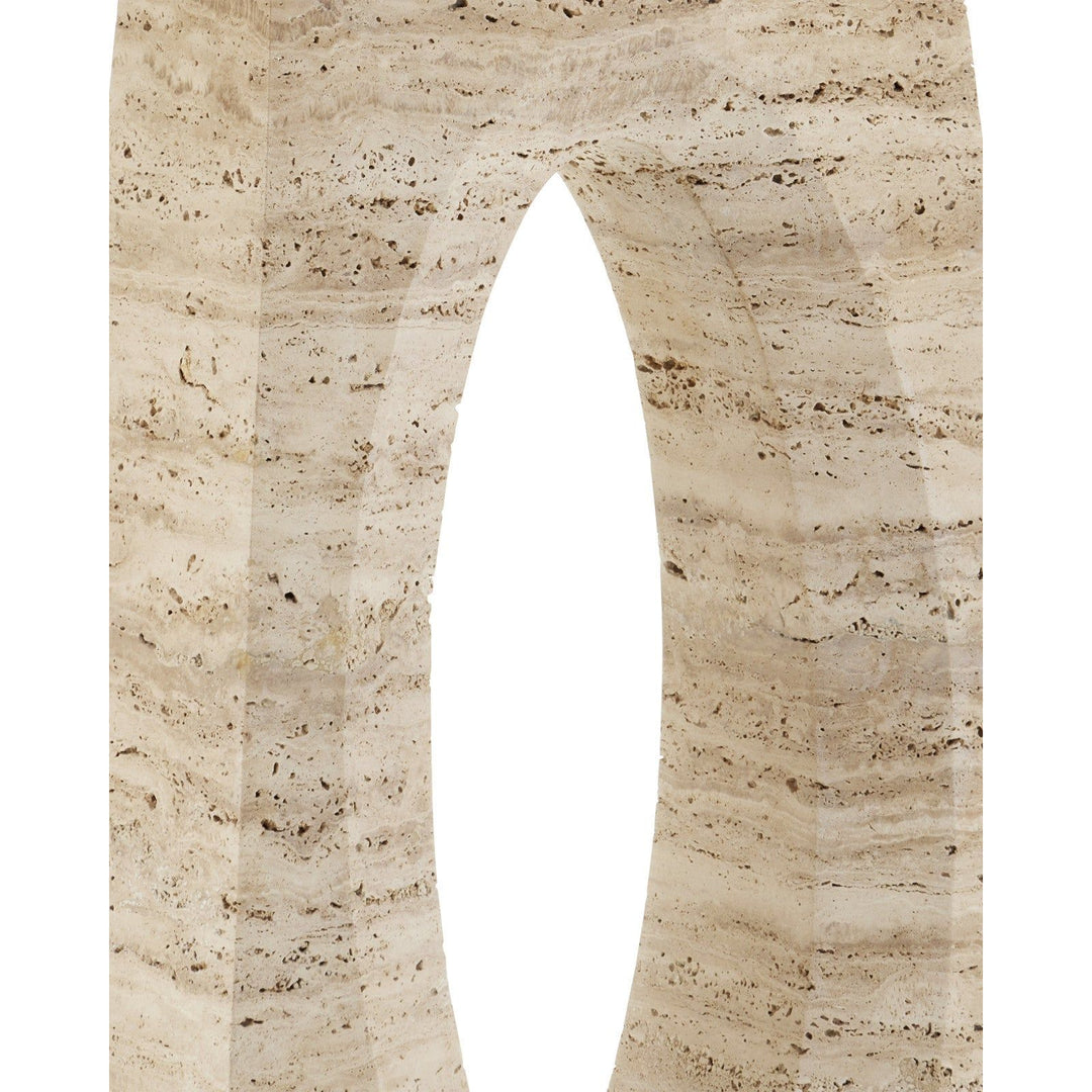 Demi Travertine Console Table