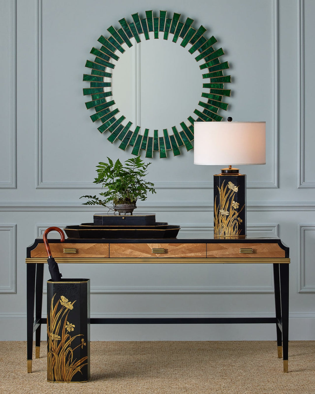 Wall Mirrors Glasdele Emerald Round Mirror