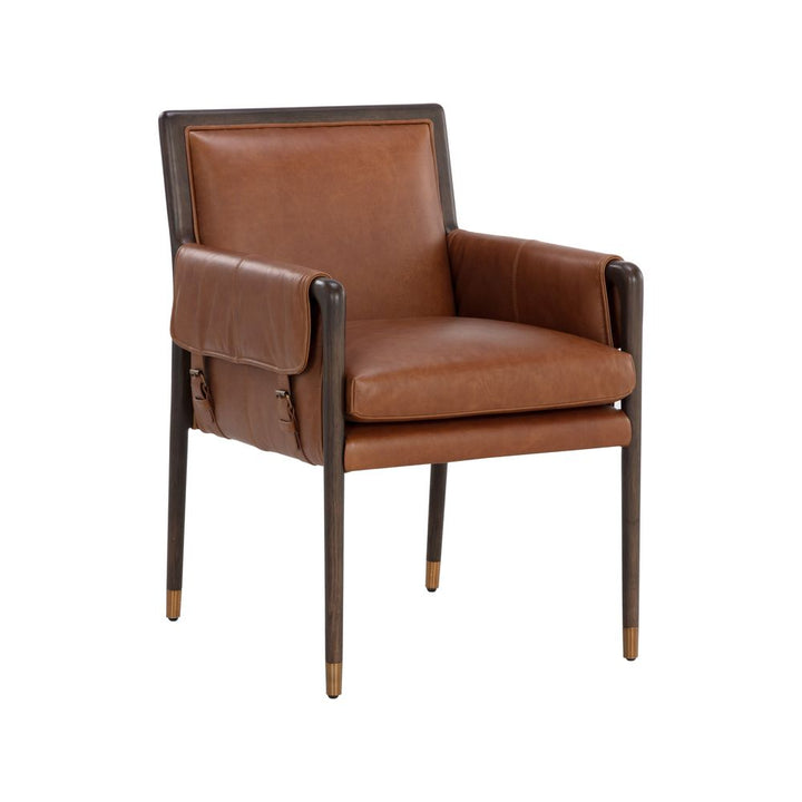 Dining Chairs Mauti Dining Armchair - Brown - Shalimar Tobacco Leather