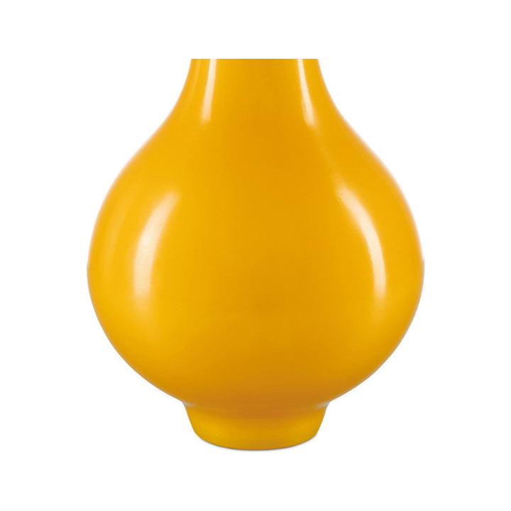 Imperial Yellow Peking Long Neck Vase