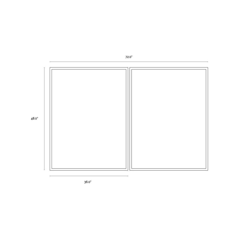 Lakeside Views (Set Of 2) - 36" X 48" - Black Floater Frame
