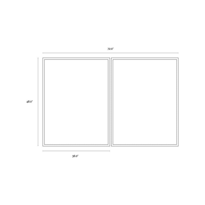 Lakeside Views (Set Of 2) - 36" X 48" - Black Floater Frame