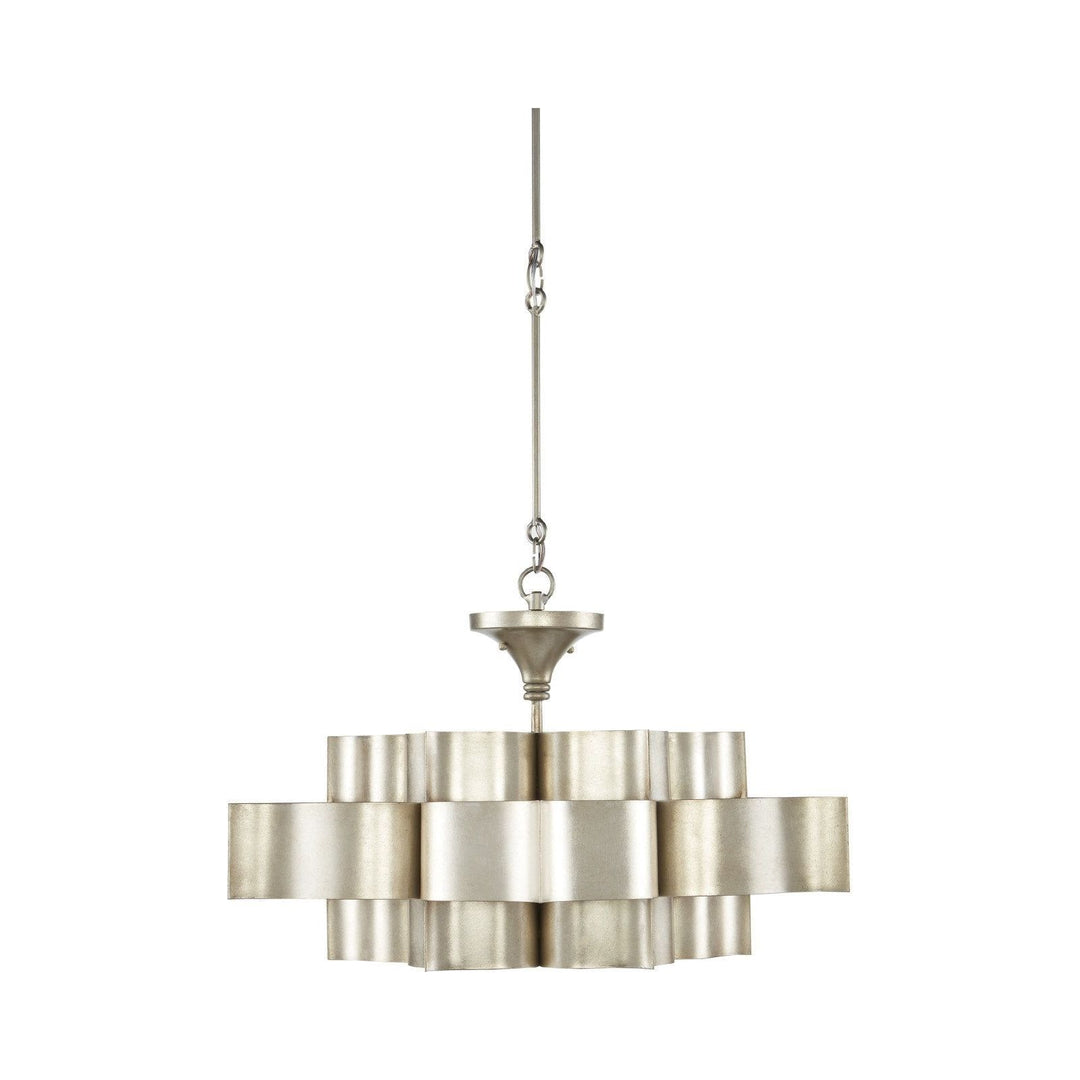 Grand Lotus Large Silver Chandelier