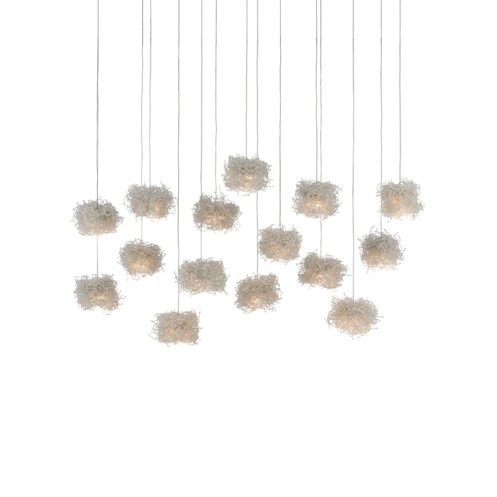 Birds Nest 15-Light Linear Multi-Drop Pendant