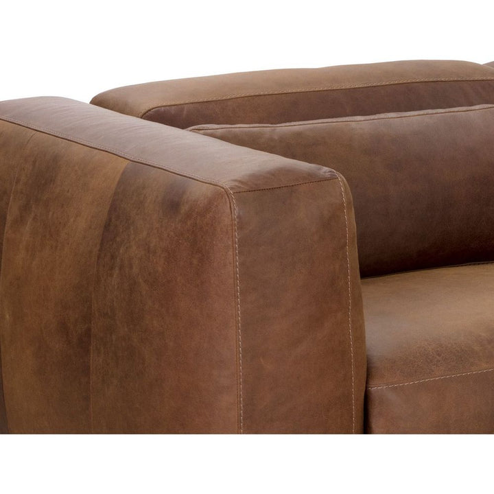 Beau Sofa Chaise - Raf - Lucia Tobacco Leather