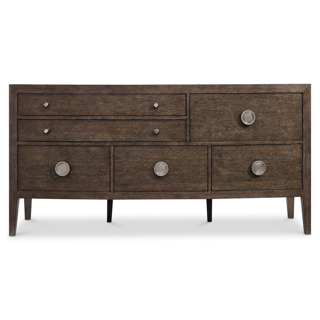 Cerused Charcoal Linea Dresser