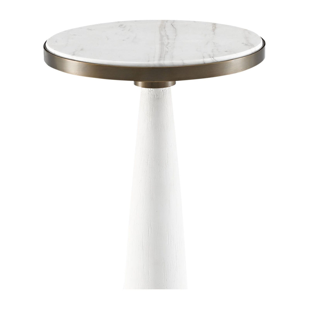 Greta White Drinks Table