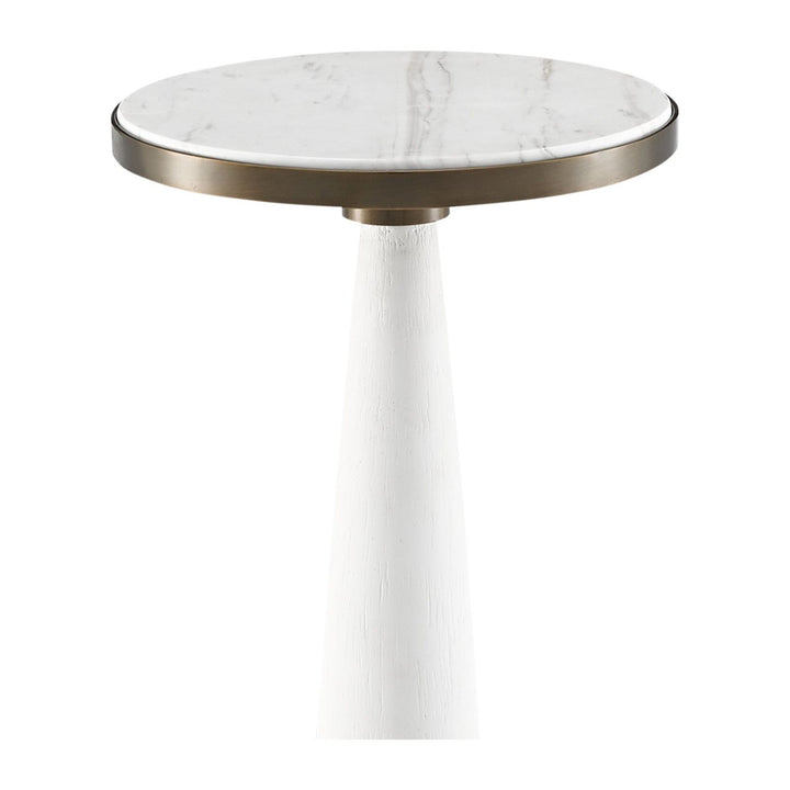 Greta White Drinks Table