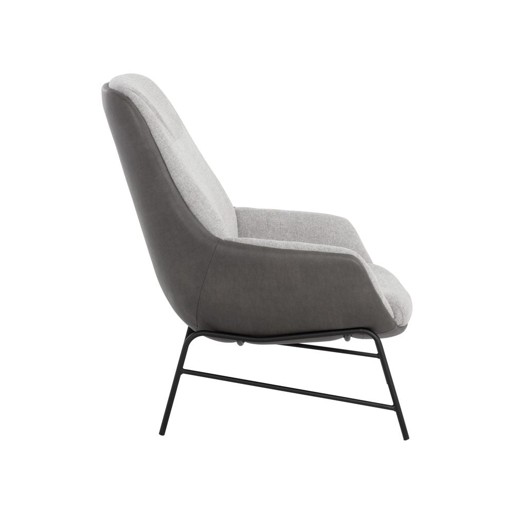 Lounge Chairs Lucier Lounge Chair - Belfast Heather Grey / Bravo Ash