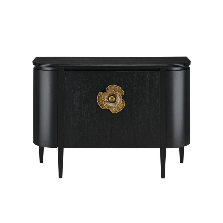 Briallen Black Demi-Lune Cabinet