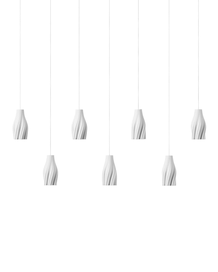 Pendants:Multi Posh 7-Light Linear Multi-Drop Pendant