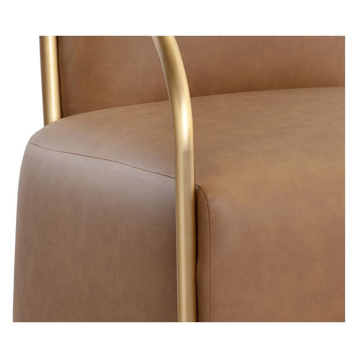 Cicero Lounge Chair - Milliken Cognac
