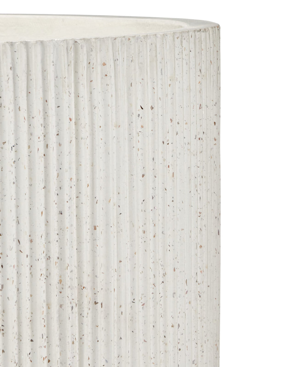 Outdoor Planters Ridge Large Ivory Terrazzo Planter