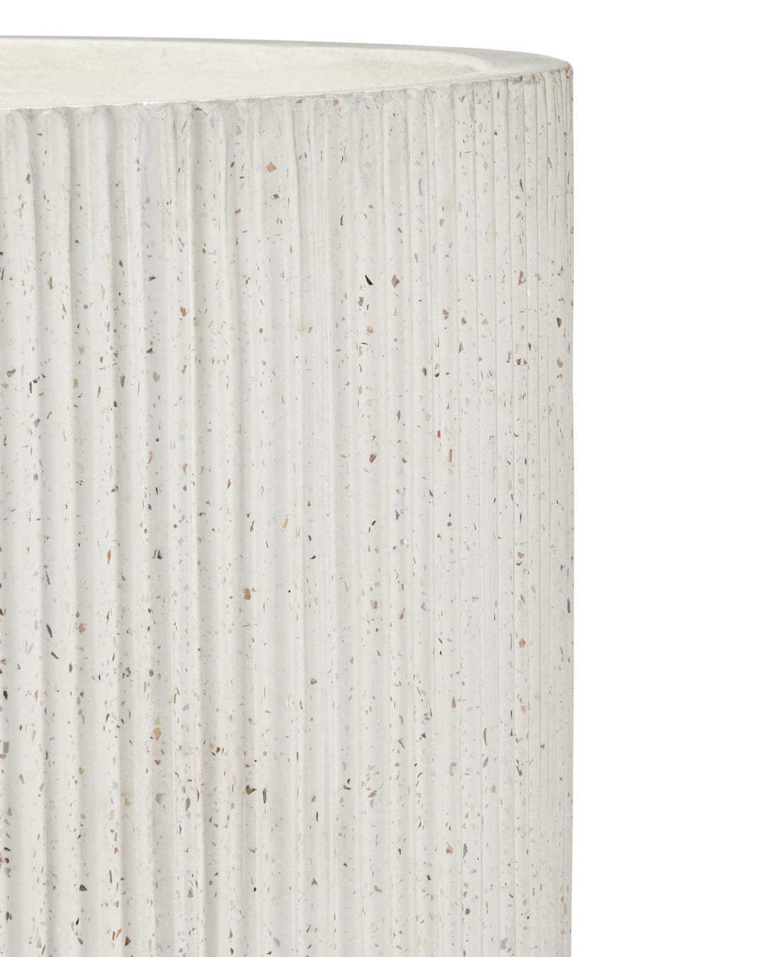 Outdoor Planters Ridge Large Ivory Terrazzo Planter