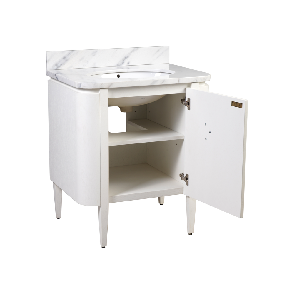 Vanities Briallen 30" White Vanity with Oval Undermount Sink
