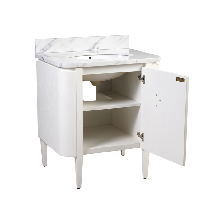 Vanities Briallen 30" White Vanity with Oval Undermount Sink