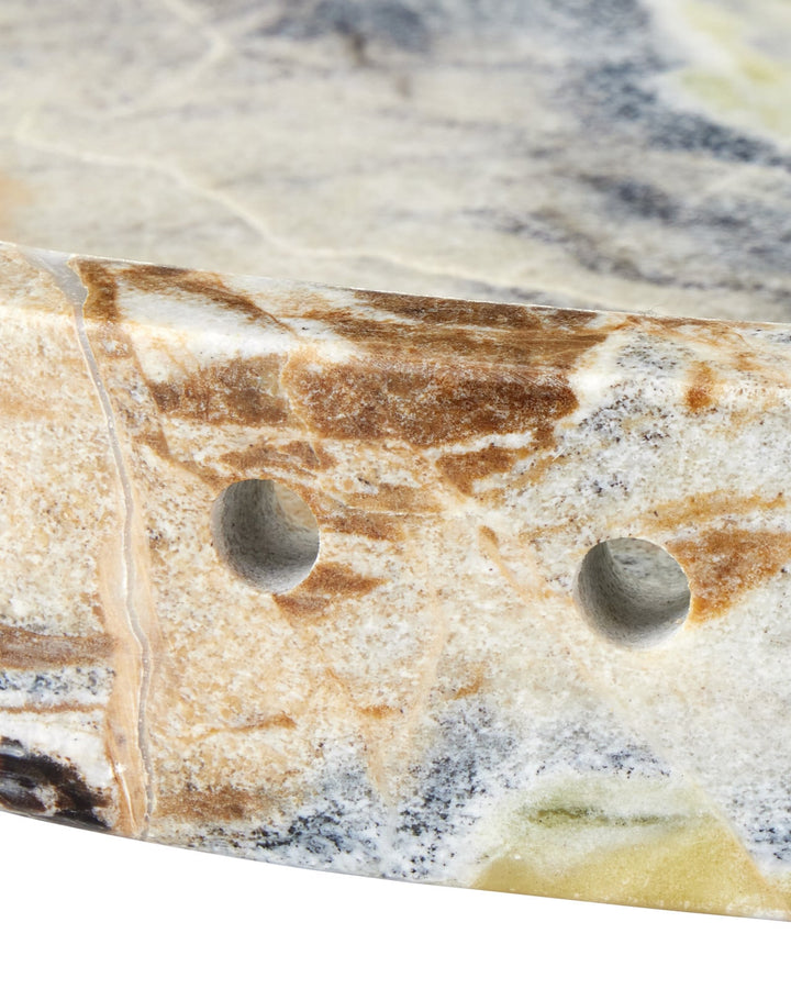 Serveware: Trays Freya Floral Jade Marble Tray
