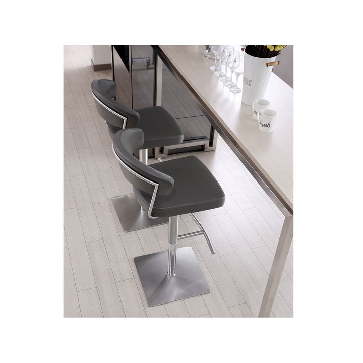 Maureen Barstool-Whiteline Modern Living-WHITELINE-BS1623P-DGRY-1-Bar StoolsDark Grey-5-France and Son