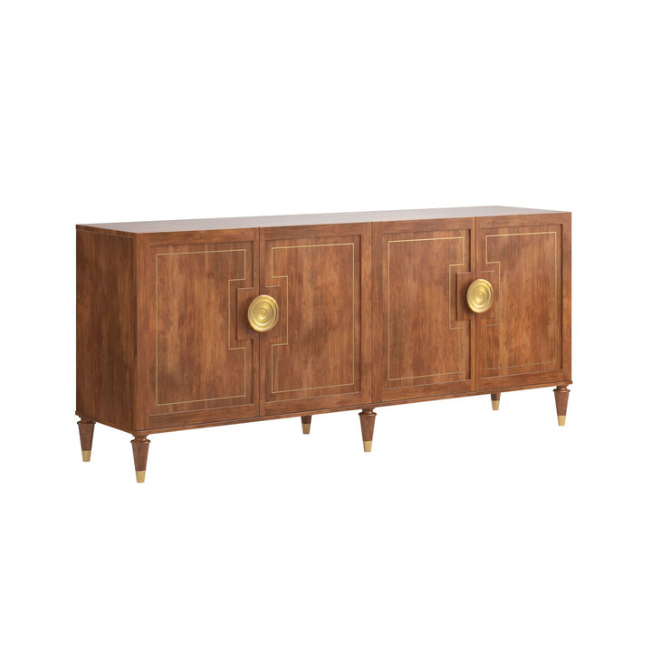 Boulevard Credenza — Auburn, Burnished Gold, Black Marble