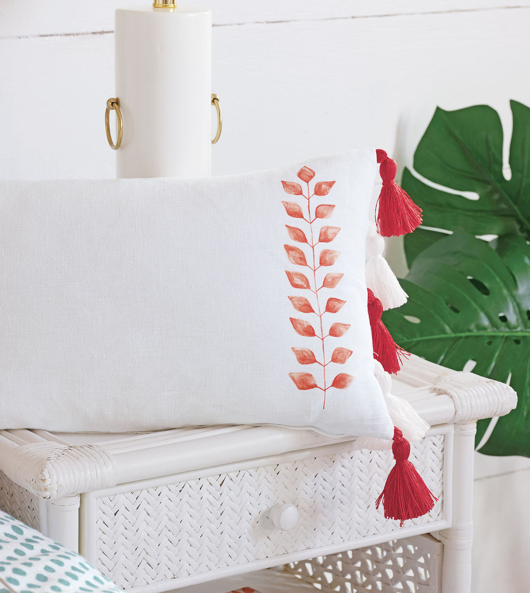 St Barths Handpainted Decorative Pillow