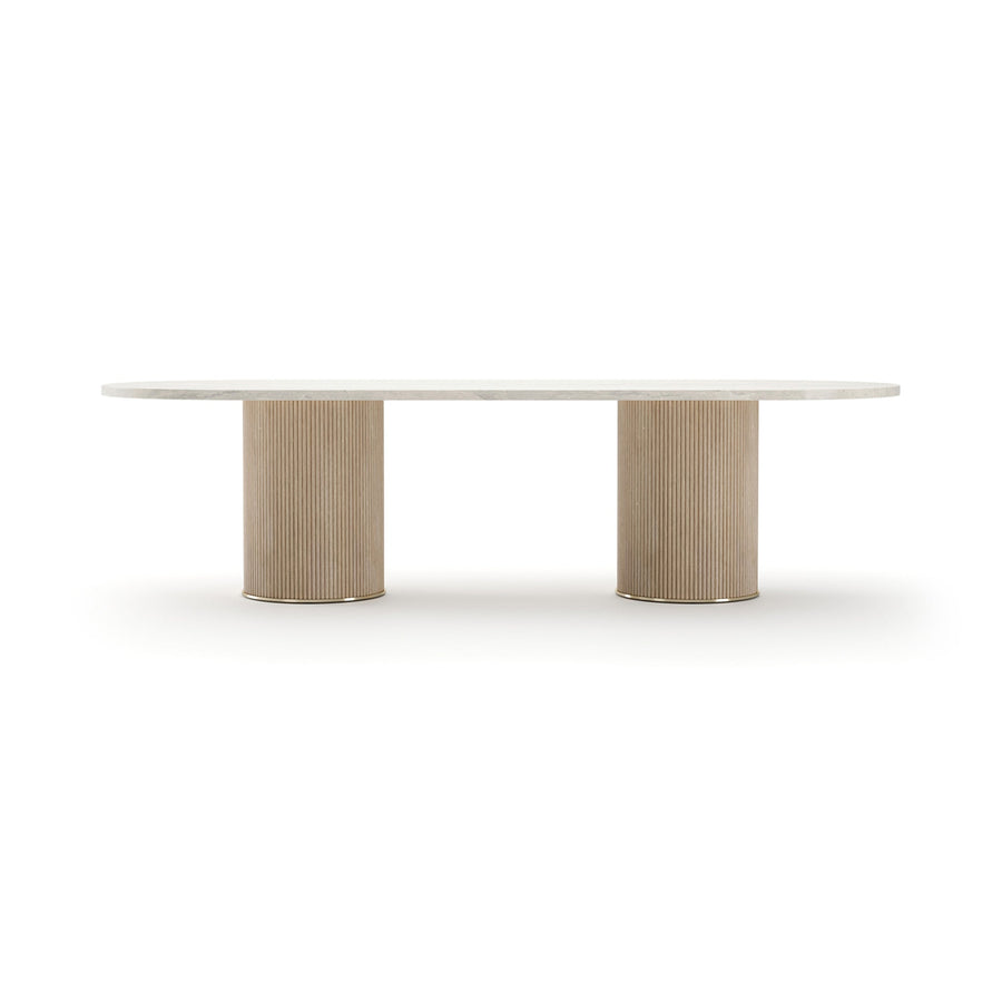 Rhythm Oval Stone Top Dining Tbl
