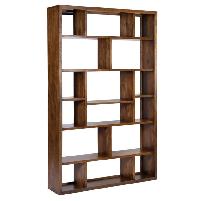 Wes Bookcase-Dovetail-DOVE-BB207MB-Bookcases & CabinetsMedium Brown Finish-4-France and Son