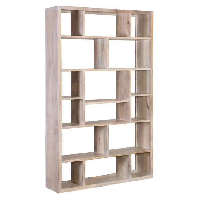 Wes Bookcase-Dovetail-DOVE-BB207WW-Bookcases & CabinetsWhite Wash Finish-9-France and Son