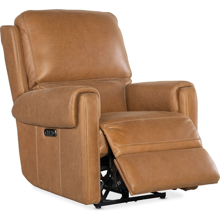 Lounge Chairs: Recliners Somers Power Recliner with Power Headrest - Brown