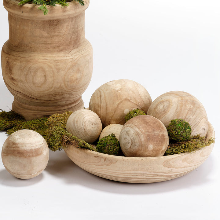 Malibu Wood Balls (set of 3)-Jamie Young-JAMIEYO-7MALI-NATU-Decorative Objects-3-France and Son