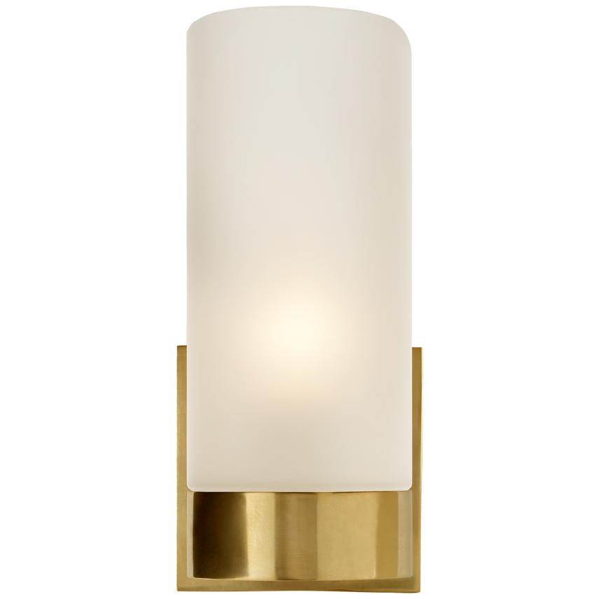 Urbany Sconce-Visual Comfort-VISUAL-BBL 2090SB-FG-Wall LightingSoft Brass/Frosted Glass-3-France and Son