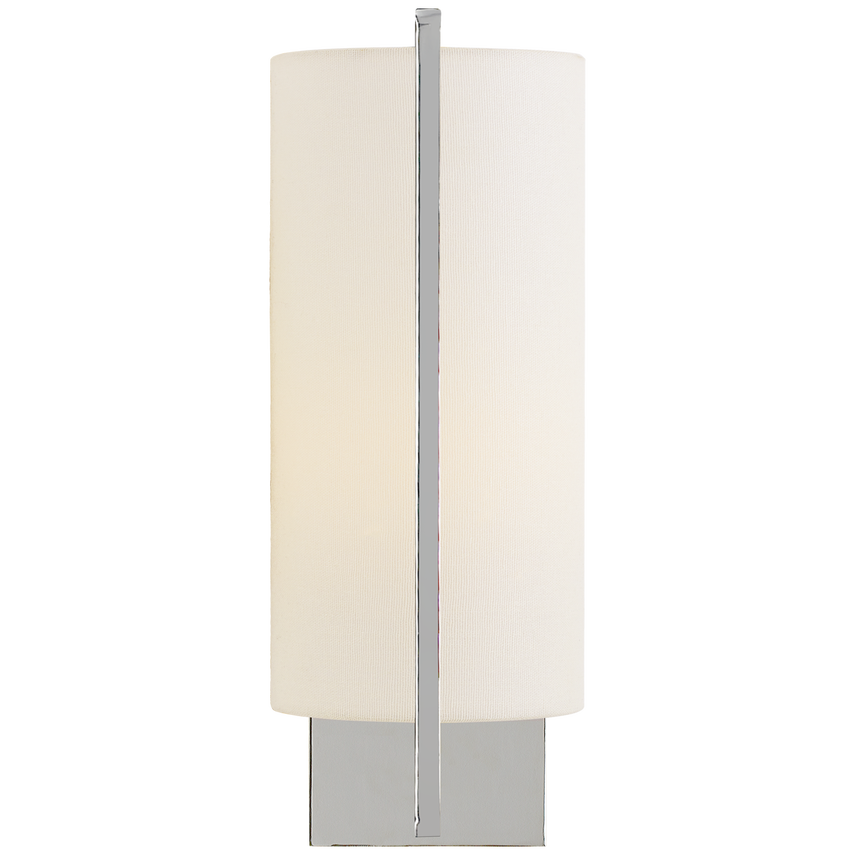 Framie Sconce-Visual Comfort-VISUAL-BBL 2110PN-L-Wall LightingPolished Nickel with Linen Shade-3-France and Son