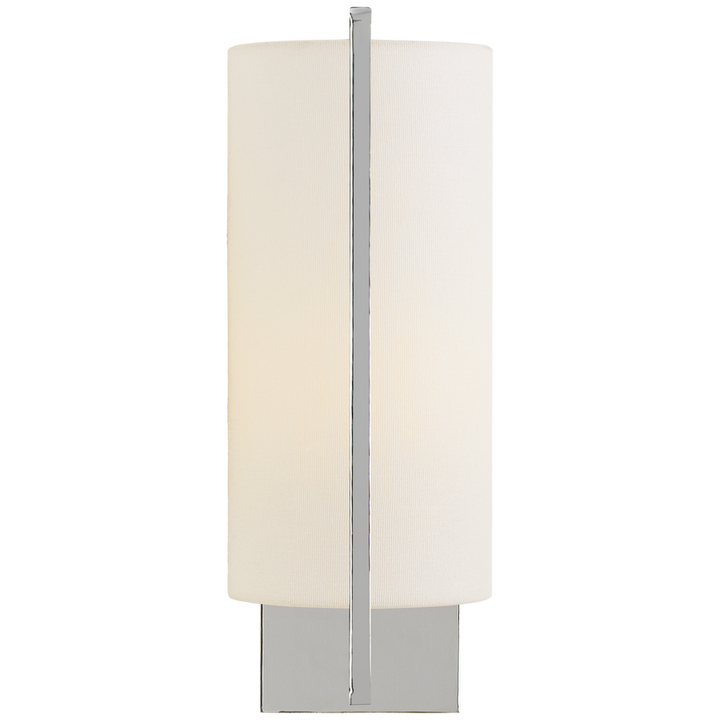 Framie Sconce-Visual Comfort-VISUAL-BBL 2110PN-L-Wall LightingPolished Nickel with Linen Shade-3-France and Son