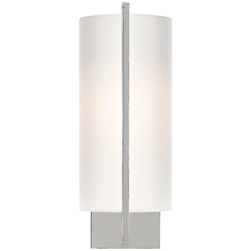 Framie Sconce-Visual Comfort-VISUAL-BBL 2110PN-S-Wall LightingPolished Nickel with Silk Shade-4-France and Son