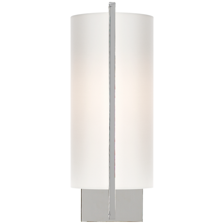 Framie Sconce-Visual Comfort-VISUAL-BBL 2110PN-S-Wall LightingPolished Nickel with Silk Shade-4-France and Son