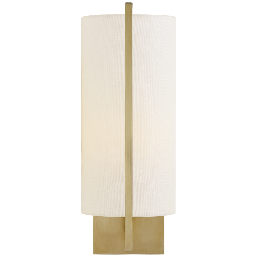 Framie Sconce-Visual Comfort-VISUAL-BBL 2110SB-L-Wall LightingSoft Brass with Linen Shade-5-France and Son