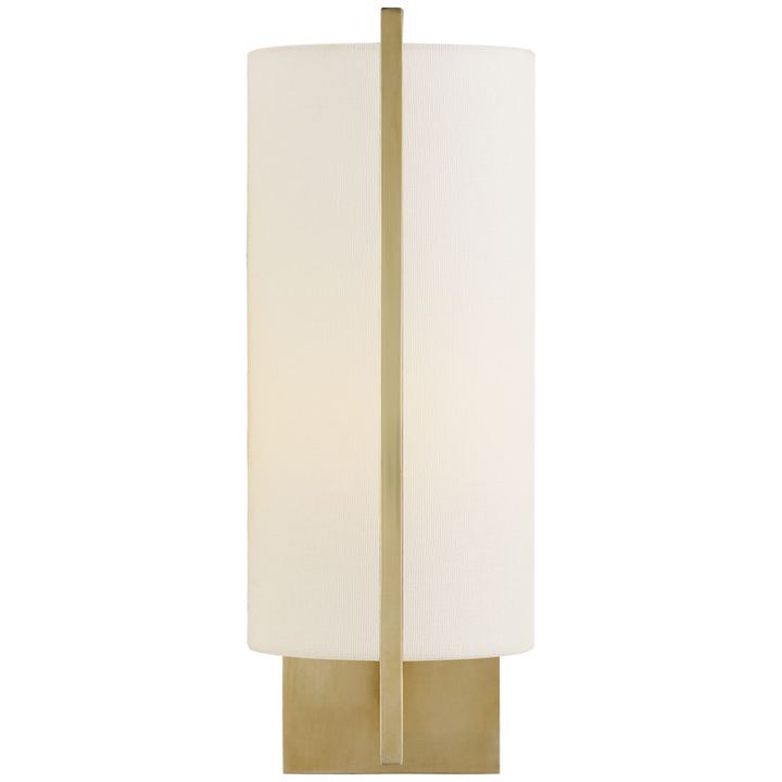 Framie Sconce-Visual Comfort-VISUAL-BBL 2110SB-L-Wall LightingSoft Brass with Linen Shade-5-France and Son