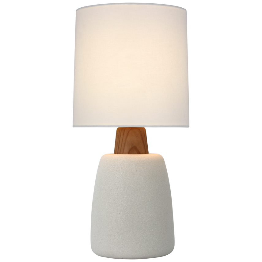 Ainun Table Lamp-Visual Comfort-VISUAL-BBL 3610PRW-L-Table LampsMedium-Porous White and Natural Oak-3-France and Son