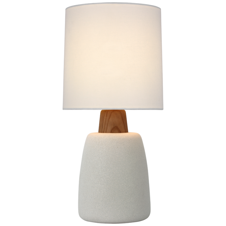 Ainun Table Lamp-Visual Comfort-VISUAL-BBL 3610PRW-L-Table LampsMedium-Porous White and Natural Oak-3-France and Son