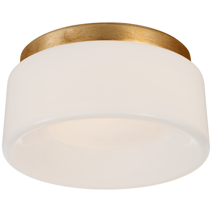 Holly 5.5" Solitaire Flush Mount-Visual Comfort-VISUAL-BBL 4092G-WG-Flush MountsGild-3-France and Son