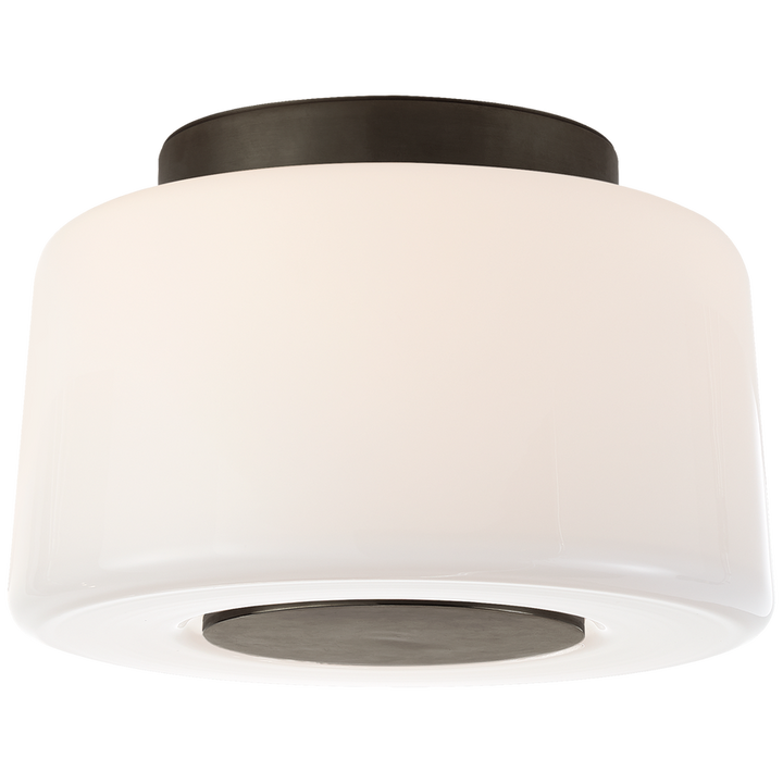 Amy Small Flush Mount-Visual Comfort-VISUAL-BBL 4105BZ-WG-Flush MountsBronze-White Glass-1-France and Son