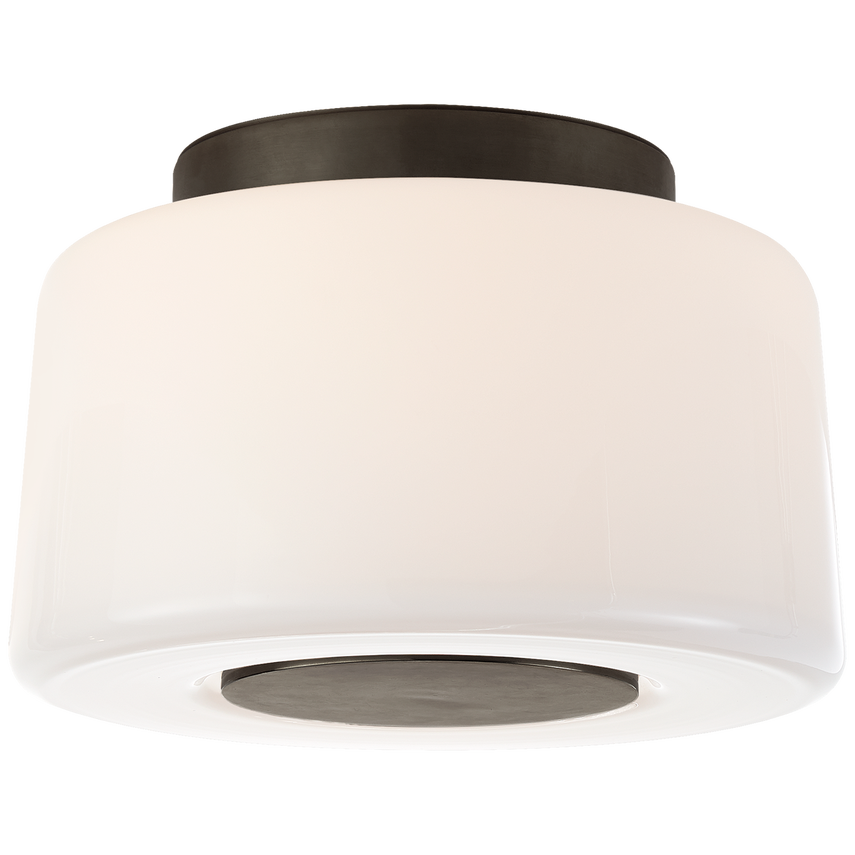 Amy Small Flush Mount-Visual Comfort-VISUAL-BBL 4105BZ-WG-Flush MountsBronze-White Glass-1-France and Son