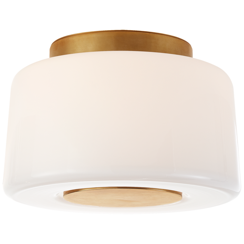 Amy Small Flush Mount-Visual Comfort-VISUAL-BBL 4105SB-WG-Flush MountsSoft Brass-White Glass-3-France and Son