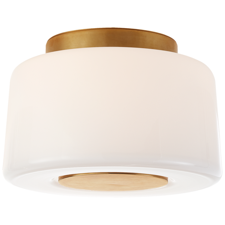 Amy Small Flush Mount-Visual Comfort-VISUAL-BBL 4105SB-WG-Flush MountsSoft Brass-White Glass-3-France and Son